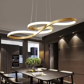 1 Modern Minimalist Pendant Light with 3-Color Dimming, Semi-Flush Mount, Hard-Wired, No Battery Needed, for Home & Office Decor, No Wall Switch or Remote Control Included