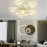 Modern Industrial Farmhouse LED Modern Chandeliers Light Fixture, 4000K Lighting Rustic Sputnik Chandelier Ceiling Lamp for Kitchen Bedroom Living Room Hallway