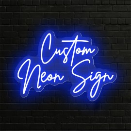 Custom Double Row Double Font Neon, Personalized Text LED Neon, USB Powered, Wall Hanging, Dimmable, Plastic Material, Switch Control, No Battery Required