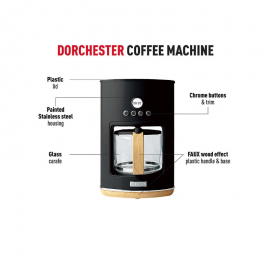 Drip coffee maker, modern coffee maker, home coffee maker, home coffee maker, easy-to-use coffee maker, easy-to-clean coffee maker, 10-cup coffee maker delay brew auto shut-off, matte black drip coffee maker