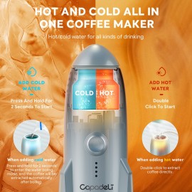 3-in-1 Portable Electric Espresso Machine Travel Coffee Maker For Camping Self-Heating Compatible With Ground Coffee & & NES Original Capsule Pods