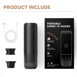 Portable Capsule Coffee Machine, Fully Automatic Espresso Capsule Coffee Machine, Electric Extraction Espresso Machine, Suitable For Portable Travel, Outdoor Car And Office. Portable Coffee Machine Capsule, Coffee Powder Dual-purpose Machine.