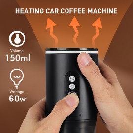 [Portable Smart Coffee Maker] Portable Smart Coffee Maker for Cars, Featuring Intelligent Grinding, Automatic Water Heating, Equipped with Heat Retention Capabilities, Ideal Gift for Wedding & Birthdays & Graduation