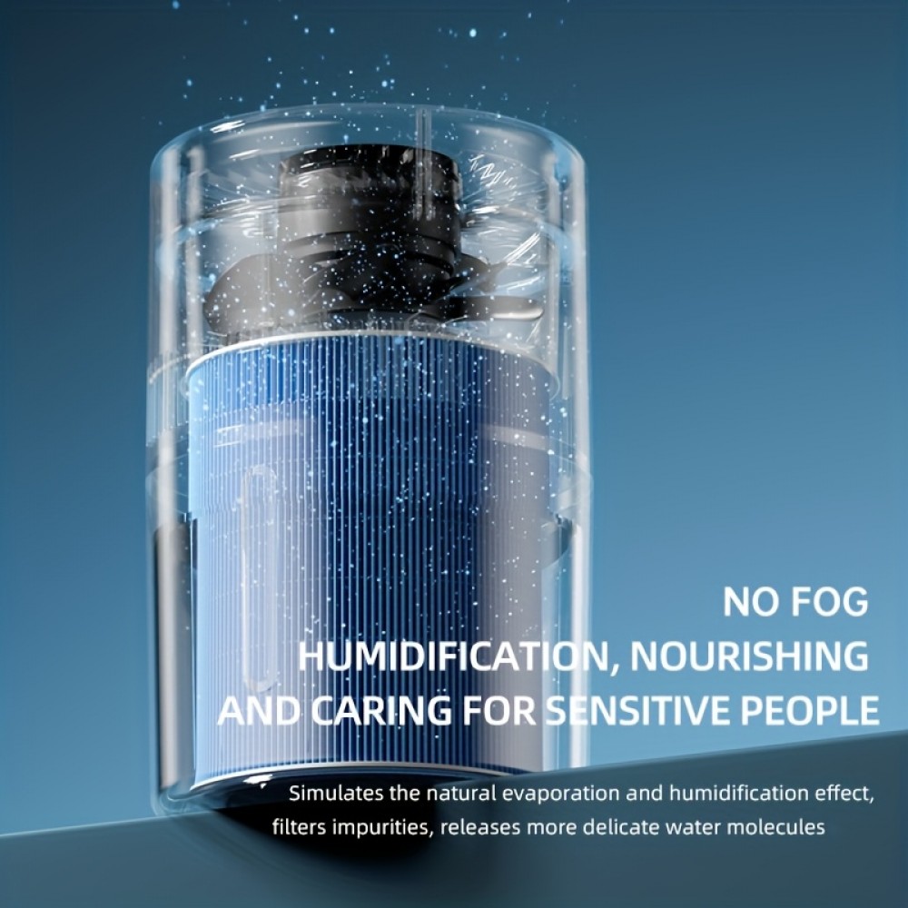 2-in-1 Humidifier, Mist-Free Evaporative Humidifier, Silent, White, 1.06gal Tank, Quiet Operation, Suitable for Office Bedroom , Home Humidifier, Bedroom Humidifier, Office Humidifier, Sleek Humidifier, Modern Humidifier, Efficient Purification