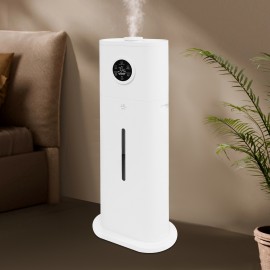 Large-capacity mist humidifier, smart humidifier, equipped with smart humidity control function (45-95%), adjustable cold mist/ warm mist and three mist levels, meeting the needs of different seasons and preferences, ideal for bedrooms, living rooms,