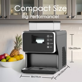 Slushie Machine 3min Flash Freeze 44.09LB/24H Capacity, Shaved Ice Machine with Stainless Steel Blade, Adjustable Texture for Shaved Ice, Snowflake Ice Machine for Restaurants, Kitchen, Party