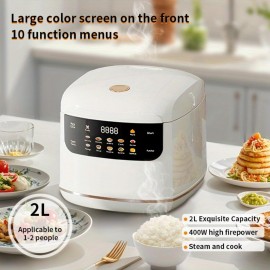 2L Portable Small Travel Rice Cooker, Multifunction Electric Cooker Stewpot with 24-Hour Reservation & Keep Warm Function, Nonstick Pot for Rice, Porridge, Soup – Ideal for Dorms and Home Use (Red), Quick Meals, Dorm Room Essentials, Sleek Cooker, Spacesaving Appliance, Nonstick Coating, Easy to Clean, Electric Stewpot, Home Cooks, Dorm Essentials Users, Portable Coffee Maker, Cube Coffee Maker, Mini ConveMth Oven And Grill Partid Kit foroutsidegrillinallowed