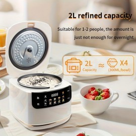 2L Portable Small Travel Rice Cooker, Multifunction Electric Cooker Stewpot with 24-Hour Reservation & Keep Warm Function, Nonstick Pot for Rice, Porridge, Soup – Ideal for Dorms and Home Use (Red), Quick Meals, Dorm Room Essentials, Sleek Cooker, Spacesaving Appliance, Nonstick Coating, Easy to Clean, Electric Stewpot, Home Cooks, Dorm Essentials Users, Portable Coffee Maker, Cube Coffee Maker, Mini ConveMth Oven And Grill Partid Kit foroutsidegrillinallowed