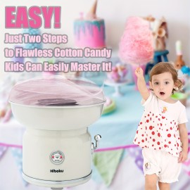 Hiboku Candy Machine, Electric Home Candy Maker, Suitable for Kids, Birthdays, Parties, Comes with a Sugar Scoop, White Color.
