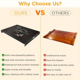 Stove Cover, Gas Stove Cover -Stainless Steel, Noodle Board Stove Cover, Stove Top Covers For Gas Burners With Handle Large Size 29.5 X 21.7 X2.6 Inch Easy To Clean, Stove Top Covers For Electric Stove