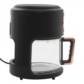 1.11gal/ 3.81Qt 1200W Glass Air Fryer with 360° Viewable Design - 110V Airy Fryer for Home Kitchens, Restaurants, Family Gatherings, Outdoor Picnics, Food Stalls - Perfect for Cooking Chicken Wings, French Fries, Shrimp, Onion Rings