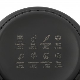 1.11gal/ 3.81Qt 1200W Glass Air Fryer with 360° Viewable Design - 110V Airy Fryer for Home Kitchens, Restaurants, Family Gatherings, Outdoor Picnics, Food Stalls - Perfect for Cooking Chicken Wings, French Fries, Shrimp, Onion Rings