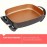 Plus Long Professional Non-stick Copper Electric Frying Pan with Extended Deep Dish, Tempered Glass Breathable Lid, Upgraded Thermostat Control, 16