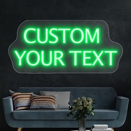 Custom Neon Sign, Personalized Text/Logo/Name/Number/Word, USB Dimmable RGB-Free Single-Color, Easy Installation Vinyl Wall Light