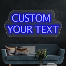 Custom Neon Sign, Personalized Text/Logo/Name/Number/Word, USB Dimmable RGB-Free Single-Color, Easy Installation Vinyl Wall Light