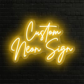 Custom Double Row Double Font Neon, Personalized Text LED Neon, USB Powered, Wall Hanging, Dimmable, Plastic Material, Switch Control, No Battery Required