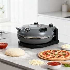 Electric Pizza Oven, Countertop Pizza Maker, 12 Inch Pizza Maker, Home Cooking, Quick Meals, Compact Design, Modern Kitchen Gadget, Highquality Build, Efficient Heating, Kitchen Appliance, Cooking Device