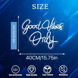 Good Vibes Only Neon Wall Decor Pink Good Vibes Only LED Sign Suitable for Bedroom, Party, Bar, Salon - Best Gift for Birthday, Christmas with Ten-Level Dimming, Party Decoration, Party Planners