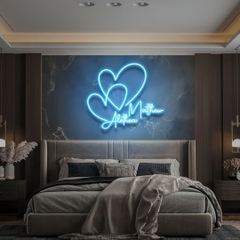 Personalized Neon Light, Heart-Shaped Neon Pattern, USB-Powered Decorative Wall Lamp for Bedroom, Party, Wedding, Birthday, and Romantic Holiday Ambiance
