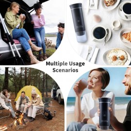 Portable Self-Heating Espresso Machine - - Coffee Maker with, Compatible with Ground Coffee Beans, Compact for Travel, Camping, Office - No External Power/, Espresso Maker (Not a coffee machine)