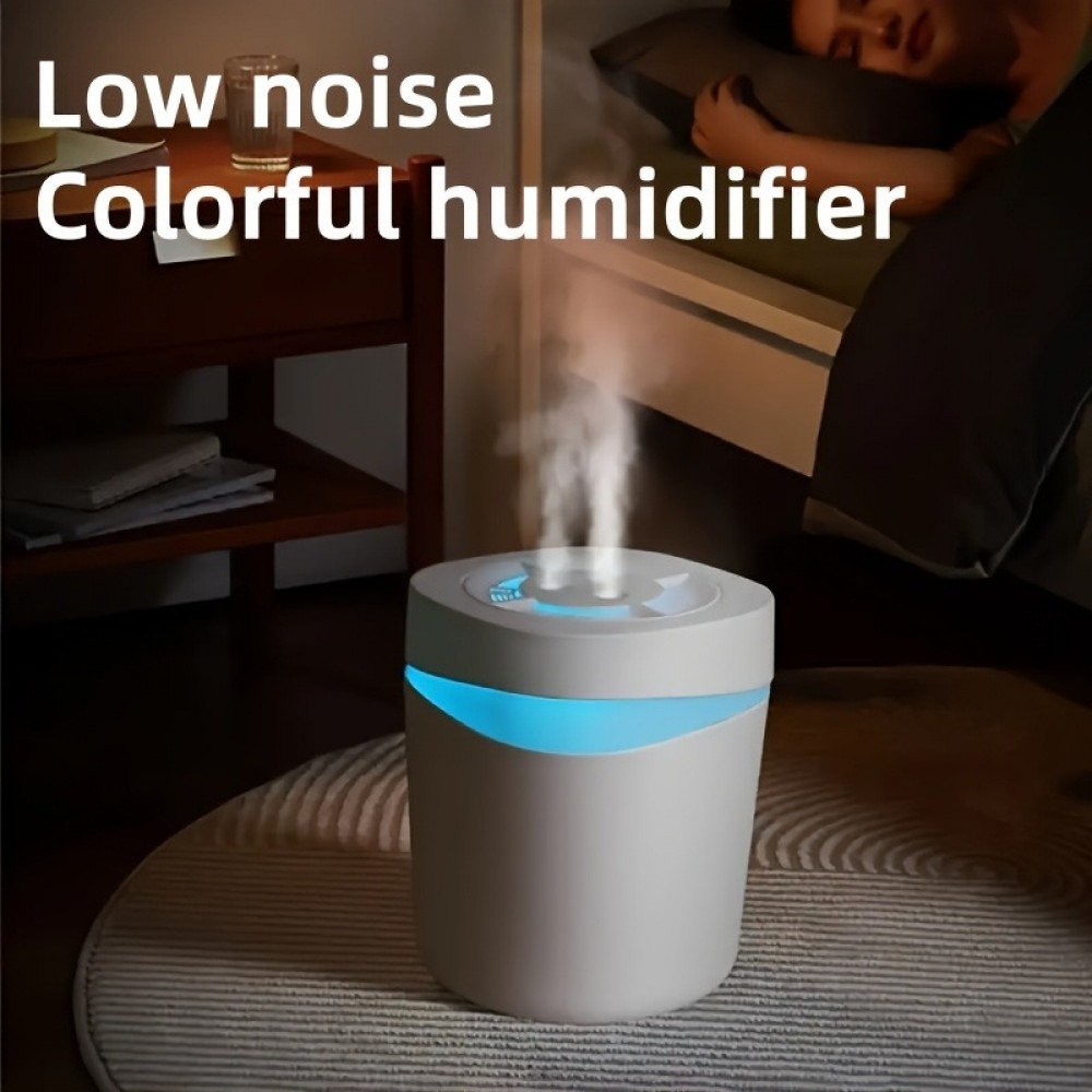 USB-Powered 4L/1.06 Gallon Large Capacity Humidifier with 3 Spray Ports - Silent Operation, Multi-Speed Adjustable Mist Output, 300-499ml/h Humidification, Ideal For Summer Cooling & Fragrance Diffusion, Humidifier For Home, Modern Humidifier