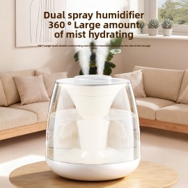 USB powered color transparent humidifier with continuous and intermittent spray, seven color night light, silent mist, easy to add water, suitable for living room, bedroom, office, living room accessories | decorative humidifier | USB power supply mo