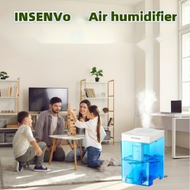 A Must-Have for Stylish Homes This Autumn, The Blue 7.5-Liter Humidifier Comes with Three Adjustable Modes And an Automatic Shut-Off Timer, Suitable for Placement in The Living Room, Bedroom, Office, Apartment, Or on Top of a Flower Pot.