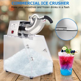 Shaved Ice Machine, 440LBS/ H Commercial Ice Crusher Snow Cone Machine, Electric 2 Blade 350W Crusher Ice Maker, Ice Crusher  Commercial Home Ice Crusher for Home, Restaurant, Bar, Ice Shaver Machine, Ice Crusher Machine, Ice Maker Machine, Ice Shaver  Snow Cone Maker, Ice Maker Machine Crushed Ice, Powerful Blender Ice Crusher, Shave Ice Maker Machine, Ice Maker And Crusher, Shaved Ice Maker, Ice Shaving Machine, Snow Maker Machine, Ice Maker Machine For Countertop,