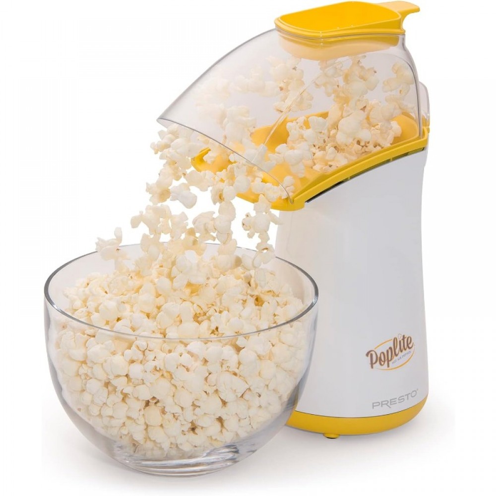 Poplite Popcorn Maker Machine - 18-Cup Hot Air Popper with Built-In Measuring Cup & Butter Melter, -Like Cord Wrap, Compact Oil-Free Low-Fat Popcorn Maker for Theater, Parties, Movie Nights (Yellow, Plug-in, Easy Clean), Air Popcorn Machine, Bubblegum Machine, Balloon Stuffing Machine, Slushies Machine, Marshmallow Machine, Popcorn Maker Microwave, Pop Corn Machine, Icee Machine, Crush Ice Maker, Blow Machine, Soft Serve Machine, Balloon Blowing Machine, Popcorn Bowl, Ice
