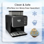 Slushie Machine for Home, Shaved Ice Maker with 3min Snowflake Ice, 44.09LB/24H Capacity, Electric Snow Cone Machine with 304 Stainless Steel Blade, Adjustable Ice Texture for Restaurants, Kitchen