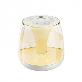 USB powered color transparent humidifier with continuous and intermittent spray, seven color night light, silent mist, easy to add water, suitable for living room, bedroom, office, living room accessories | decorative humidifier | USB power supply mo
