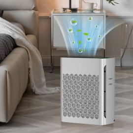 Air Purifiers for Home Large Room Up to 1295 Ft² with PM 2.5 Display Air Quality Sensor, Auto Mode, Timer, HEPA Air Purifier for Bedroom Filters Smoke, Pet Dander, Pollen,Black